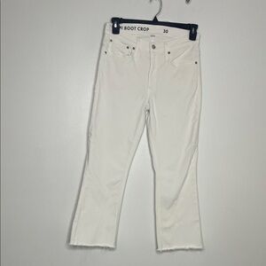 J Crew Demi boot crop white jeans size 30